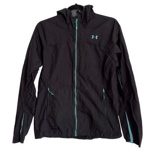 Under Armour Storm Proof Pertex Shield Hooded Rain Coat Black MEDIUM